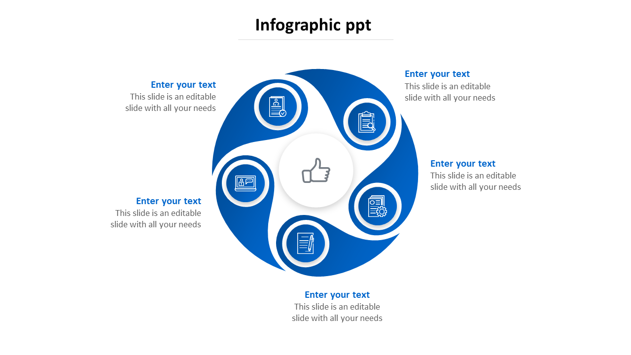 infographic ppt-blue